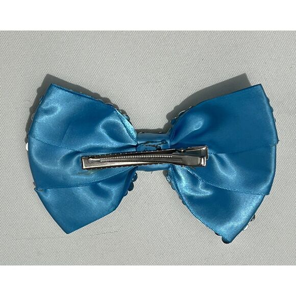 Rhinestone Sparkle Bowtie Bow Hair Clip 6in - Picture 7 of 8